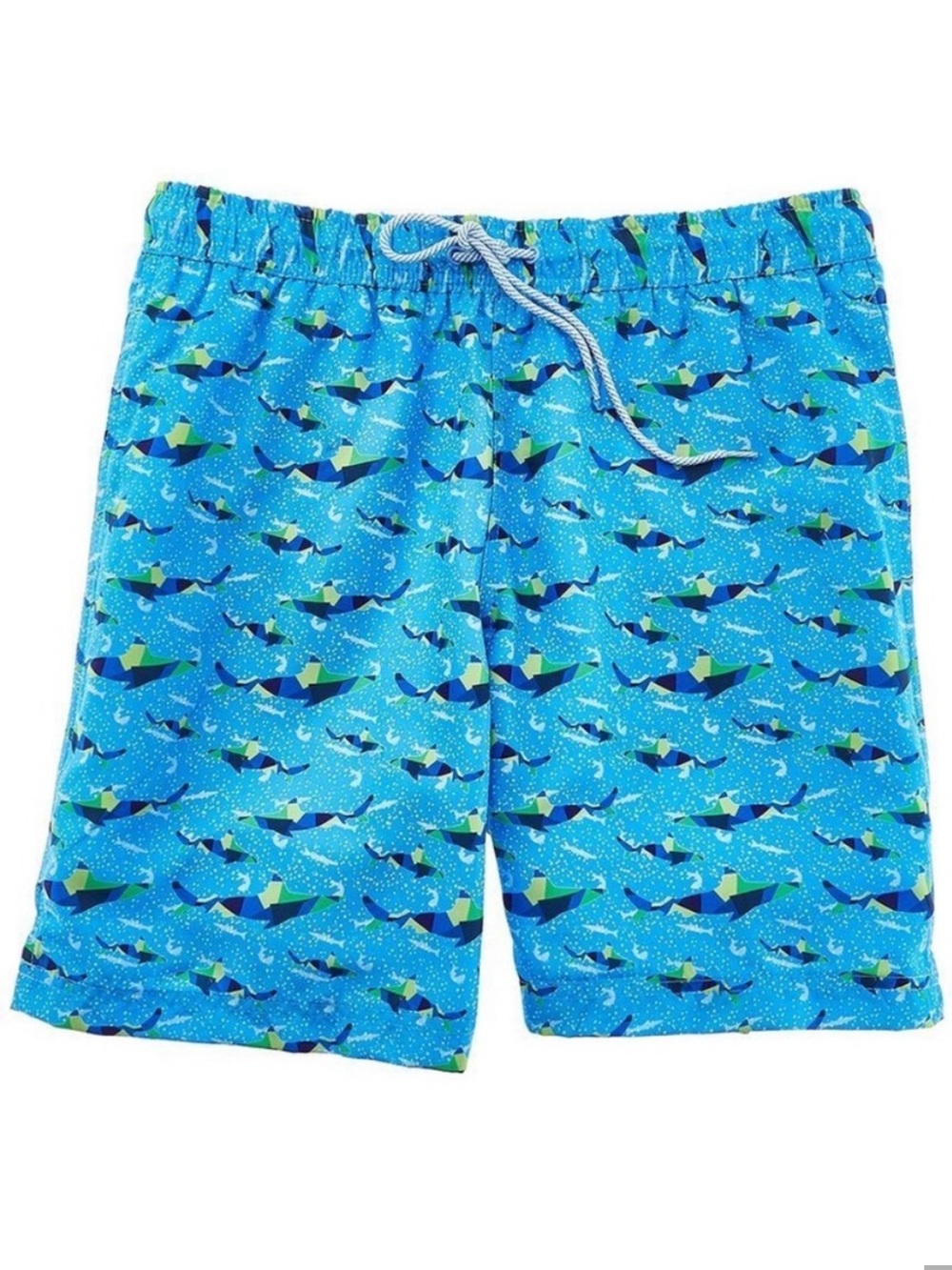 Tailorbyrd Shark Camo Print Mesh Liner Swim Trunks Blue Green Mens Large Beach
